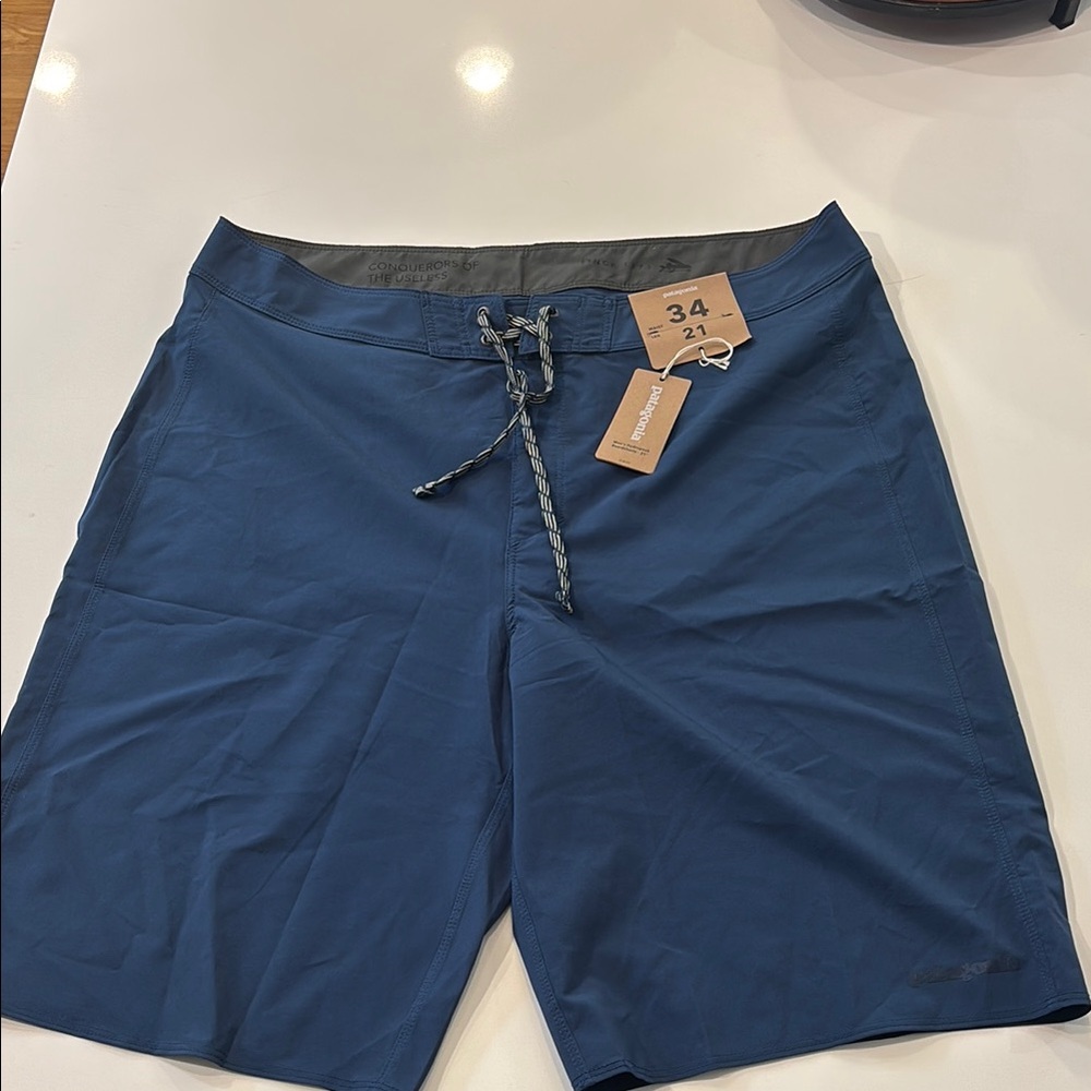 Patagonia Blue Board Shorts with Classic Design